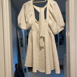 Free People Violet Puff Sleeve Mini Dress